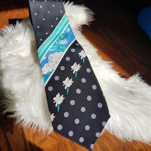 Vintage Leonard Paris Silk Floral Tie